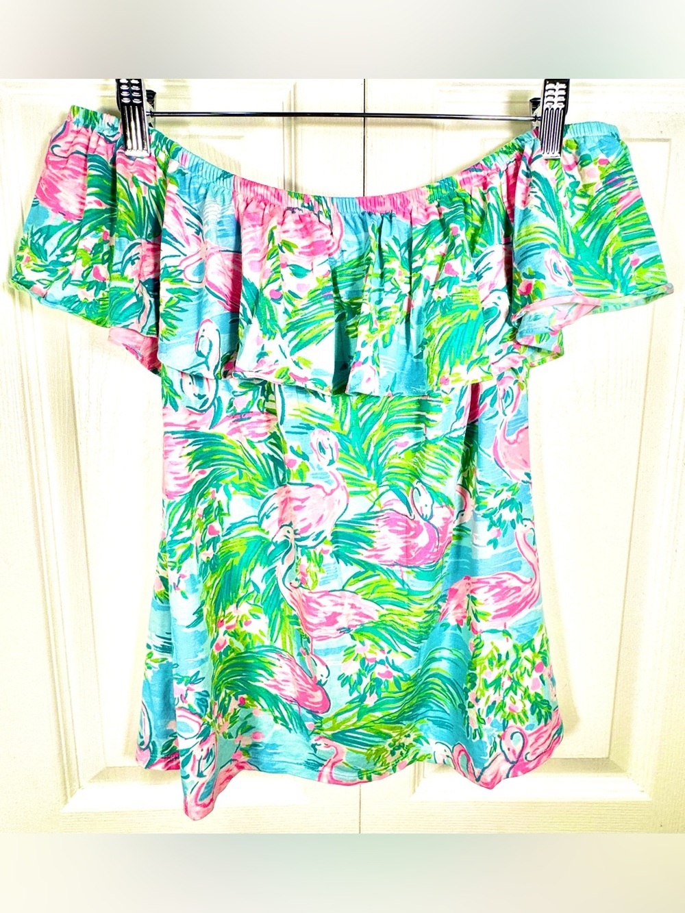 Lilly Pulitzer La Fortuna Off-the-Shoulder Top Floridita Print XS